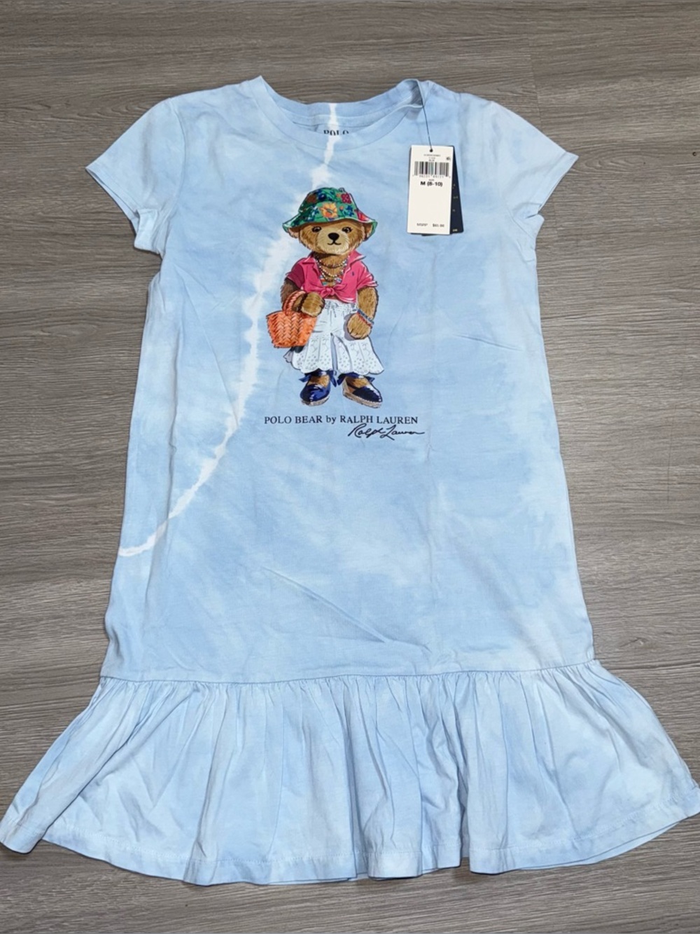 Ralph Lauren Tye Dye Polo Bear Short Sleeve Dress